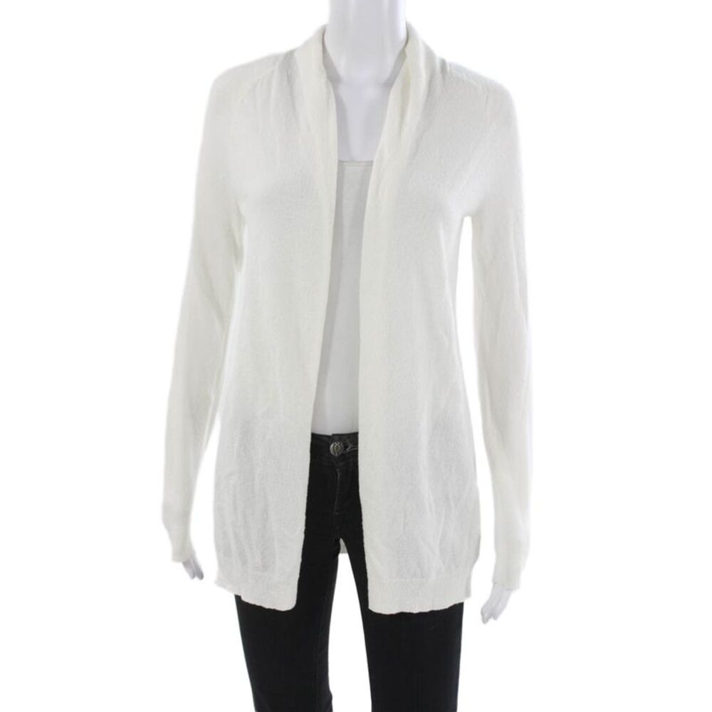 Theory Unisex Cardigan Sweater White Long Sleeve Size PP